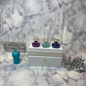 Versace Gift Set-Dylan,Dylan Blue,Dylan Purple Mini EDP-5ml,0.16oz-3pc-BOXED-NEW